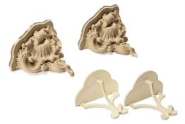 SYRIE MAUGHAM (BRITISH, 1879-1955), A PAIR OF ROCOCCO-STYLE WALL BRACKETS, CIRCA 1935