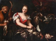 CIRCLE OF GIACOMO LEGI (FLEMISH CIRCA 1600-1640), FIGURES IN A GAME LARDER