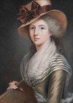 ANNE-MARIE-JOSEPH ARCHINARD, COMTESSE DE GOUVION (FRENCH 1777-1811), SELF-PORTRAIT WITH A PORTFOLIO