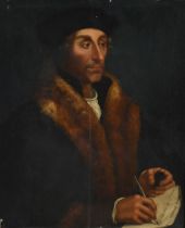 MANNER OF HANS HOLBEIN, PORTRAIT OF ERASMUS OF ROTTERDAM