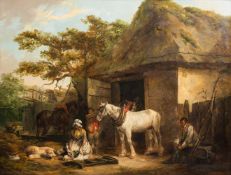 GEORGE MORLAND (BRITISH 1763 - 1804), FEEDING THE PIGS