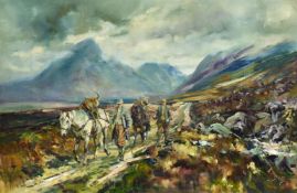 λ MICHAEL LYNE (BRITISH 1912 - 1989), BLACK MOUNTAIN, GLEN COE/RANNOCH
