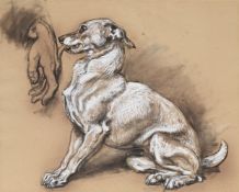 BRITON RIVIÈRE (BRITISH 1840 - 1920), A STUDY FOR `STOLEN KISSES; WITH A LITHOGRAPH (2)