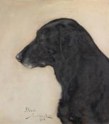 JOHN SAINT-HELIER LANDER (BRITISH 1868-1944), DINAH, A BLACK LABRADOR