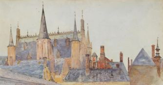 CHARLES GREEN (BRITISH 1840 - 1898), BRUGES; TOGETHER WITH ANOTHER (2)