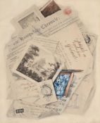WILLIAM JOSEPH SHAYER (BRITISH 1787-1879), HAMPSHIRE CHRONICLE TROMPE L'OEIL