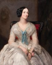 MARGARET SARAH CARPENTER (BRITISH 1793 - 1872), PORTRAIT OF MRS SIMPSON AS A YOUNG WOMAN