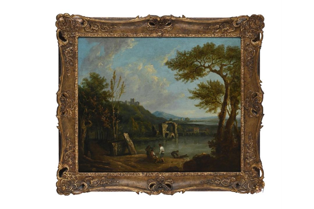 RICHARD WILSON (BRITISH 1714-1782) AND LATER INTERVENTIONS, A VIEW OF LAKE AVERNUS - Image 2 of 3