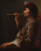FOLLOWER OF MATTHIAS STOMER, PORTRAIT OF A MAN SMOKING A PIPE