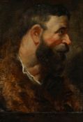 CIRCLE OF SIR PETER PAUL RUBENS (FLEMISH 1577-1640), HEAD STUDY OF A BEARDED MAN IN PROFILE