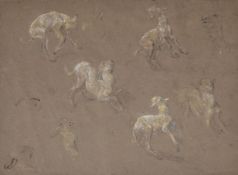 BRITON RIVIÈRE (BRITISH 1840-1920), STUDIES OF A LAMB FOR 'UNA AND THE LION'; AND ANOTHER (2)