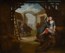 FOLLOWER OF WILLIAM HOGARTH, A COUPLE AT THE COOPER'S
