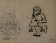 BRITON RIVIÈRE (BRITISH 1840 - 1920), SKETCH FOR 'SYMPATHY'