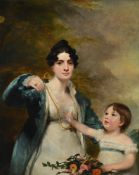 HENRY RAEBURN (SCOTTISH 1756 - 1823), PORTRAIT OF LUCY ANNE BOSWALL OF BLACKADDER AND HER DAUGHTER