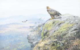 GEORGE EDWARD LODGE (BRITISH 1860-1954), GOLDEN EAGLE ON AN OUTCROP