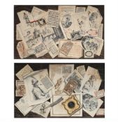 GIUSEPPE FAROLFI (ITALIAN LATE 18TH CENTURY), TWO TROMPE L'OEIL WITH PRINTS