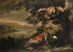 FOLLOWER OF FRANS SYNDERS, FOX HUNTING A FALCON CHICK