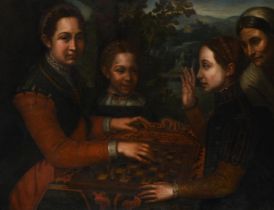 AFTER SOFONISBA ANGUISSOLA, LUCIA, EUROPA AND MINERVA ANGUISSOLA PLAYING CHESS