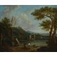 RICHARD WILSON (BRITISH 1714-1782) AND LATER INTERVENTIONS, A VIEW OF LAKE AVERNUS - Image 1 of 3