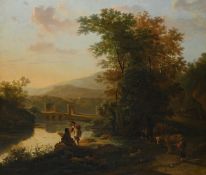 FOLLOWER OF JAN BOTH, VIEW OF PONTE LUCANO AND THE TOMB OF THE PLAUTII