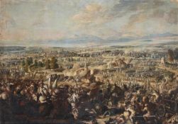 CIRCLE OF ILARIO MERCANTI, CALLED SPOLVERINI (ITALIAN 1657-1734), VIEW OF A BATTLE SCENE
