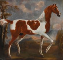 ATTRIBUTED TO THOMAS BARDWELL (BRITISH 1704-1767), NED BALDRY'S SHELL HORSE IN A LANDSCAPE