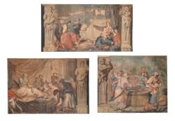ITALIAN SCHOOL (17TH/18TH CENTURY), THE GOLDEN CALF; JACOB BLESSING HIS SONS; REBECCA AND ELIEZER