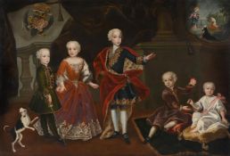 NORTH ITALIAN SCHOOL (CIRCA 1730), GROUP PORTRAIT OF CHILDREN TROTTI BENTIVOGLIO FAMILY