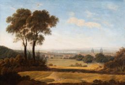 CIRCLE OF WILLIAM HAVEL (BRITISH 1782 - 1857), A VIEW OF THE QUEEN'S HOUSE AND THE GREENWICH HOSPITA