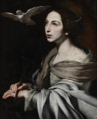 FRANCESCO GUARINO (ITALIAN 1611-1651), PORTRAIT OF A SAINT, PROBABLY CATHERINE OF ALEXANDRIA