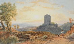 WILLIAM LEIGHTON LEITCH (SCOTTISH 1804 - 1883), SUNSET OVER A SCOTTISH LANDSCAPE