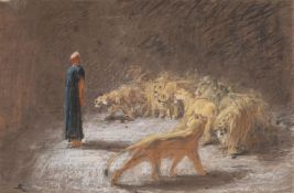 BRITON RIVIÈRE (BRITISH 1840-1920), SKETCH FOR 'DANIEL'S ANSWER TO THE KING'