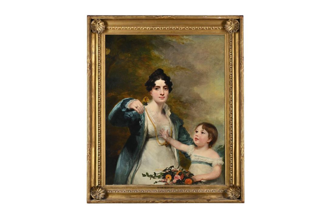 HENRY RAEBURN (SCOTTISH 1756 - 1823), PORTRAIT OF LUCY ANNE BOSWALL OF BLACKADDER AND HER DAUGHTER - Image 2 of 3