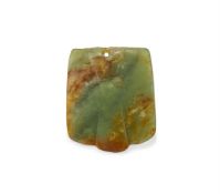 A Chinese carved jade bird pendant