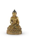 A Chinese gilt bronze figure of Amitayus