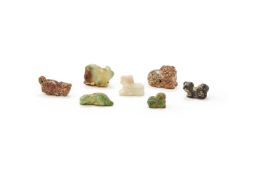 A group of various jade animal carvings