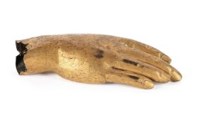 A Chinese gilt-bronze Buddha's hand