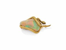 DAVID THOMAS, AN OPAL SNAKE BROOCH