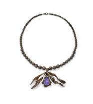ROGER DOYLE, AN OPAL AND DIAMOND NECKLACE