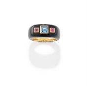 A GEM SET DRESS RING