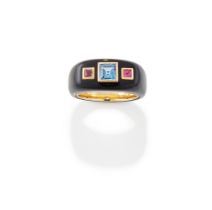A GEM SET DRESS RING