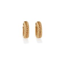 A PAIR OF HOOP EARRINGS