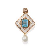 ROGER DOYLE, A GEM SET PENDANT/BROOCH
