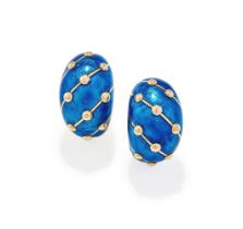JEAN SCHLUMBERGER FOR TIFFANY & CO., A PAIR OF ENAMEL 'BANANA' EARRINGS