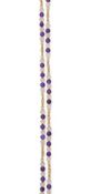 AN AMETHYST AND ROCK CRYSTAL LONG CHAIN