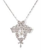 A DIAMOND PENDANT/BROOCH