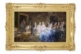 ‡ JUAN PABLO SALINAS Y TERUEL (SPANISH 1871-1946), THE PRESENTATION OF THE PORTRAIT