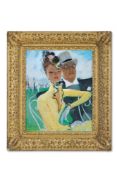 λ‡ JEAN-GABRIEL DOMERGUE (FRENCH 1889-1962), ASCOT - L'AGA KHAN