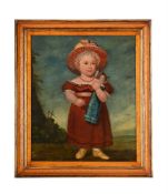 AMERICAN PRIMITIVE SCHOOL (19TH CENTURY), CHILD WITH DOLL