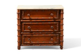 A PINE 'APPRENTICE' CHEST OF DRAWERS, LATE 19TH CENTURY